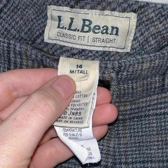 Vintage WOMEN’S LL BEAN COTTON TROUSERS FULLY‎ LINED SIZE 14 TALL - Picture 2 of 11